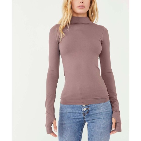 Free People Tops - NWT Free People Rocky Seamless Turtleneck / Frosted Figs